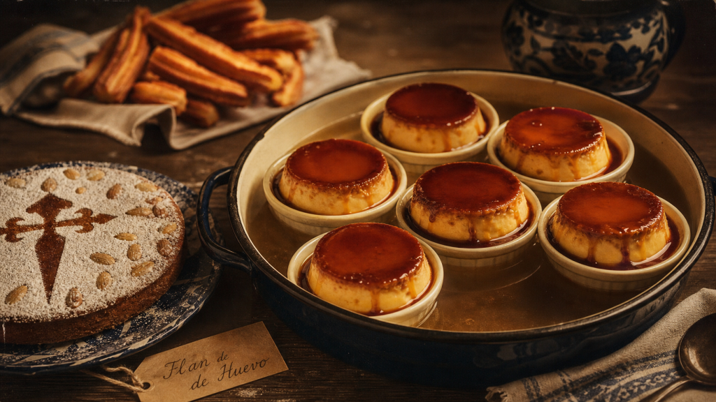 Desserts Espagne : flan de Huevo et crème catalane, caramel
