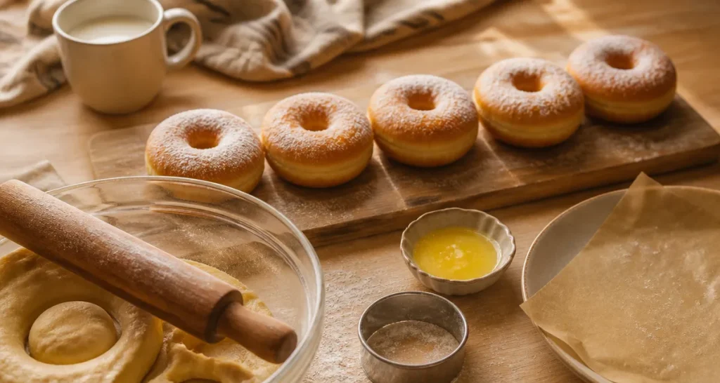 Recette des beignets au four : beignets moelleux dorés au sucre glace