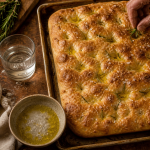 Recette focaccia cyril lignac : focaccia maison dorée au romarin