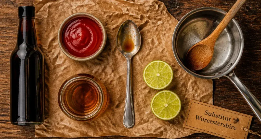 Sauce Worcestershire remplacer : 4 substituts (soja, ketchup, vinaigre, citron)