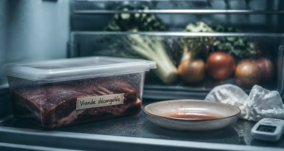 Viande décongelé combien de temps au frigo : viande crue au réfrigérateur