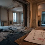 Intérieur d’un appartement à rénover à Paris pour acheter appartement avec travaux paris