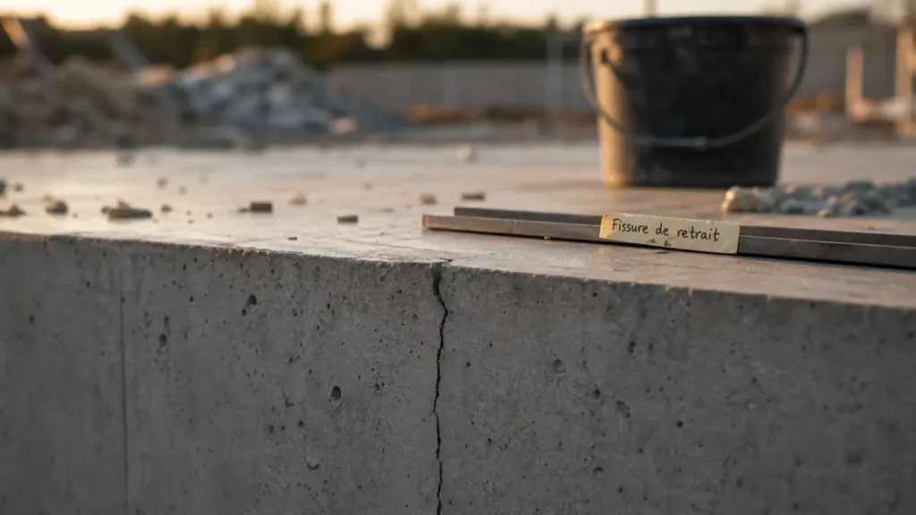 Dalle béton qui fissure au séchage : retrait normal, fissure active ou vrai problème structurel ?
