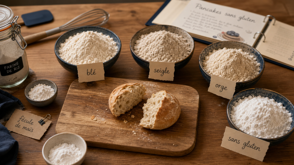 Gluten aliments a eviter : farines de blé, seigle, orge et options sans gluten