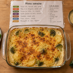 Menu famille semaine : 7 dîners et gratin express jeudi