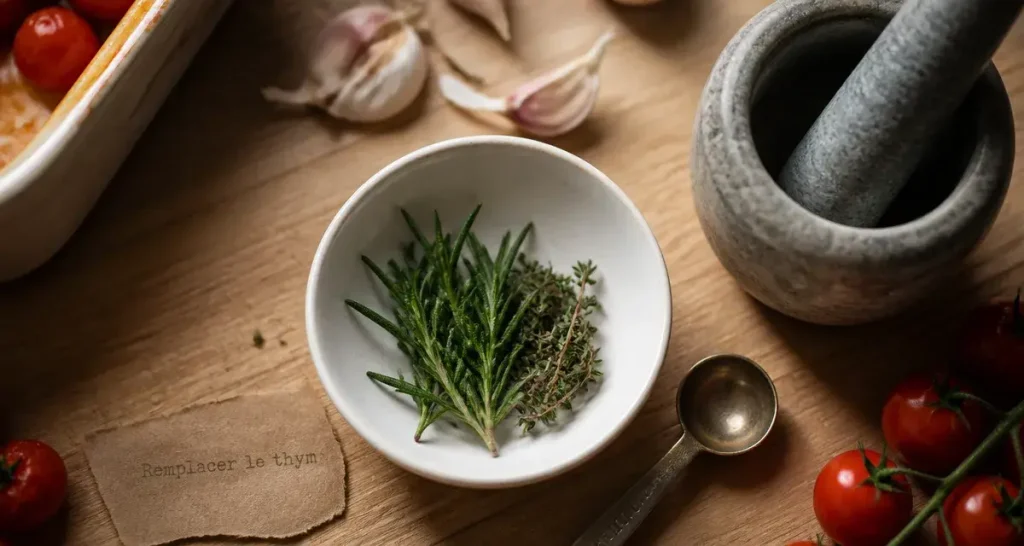 Par quoi remplacer le thym : romarin et origan en cuisine