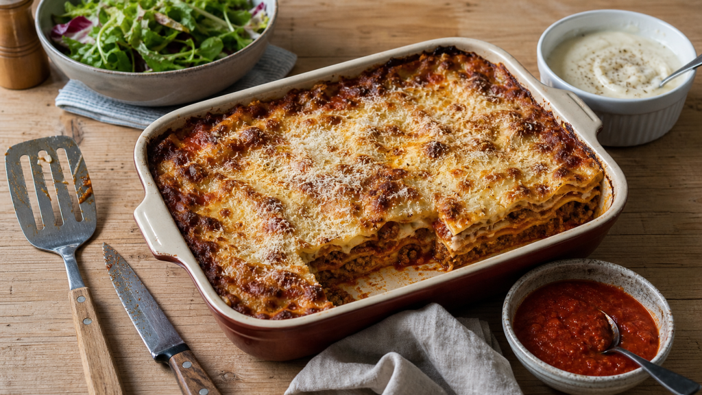 Recette 10 personnes : lasagnes familiales, lasagne au four