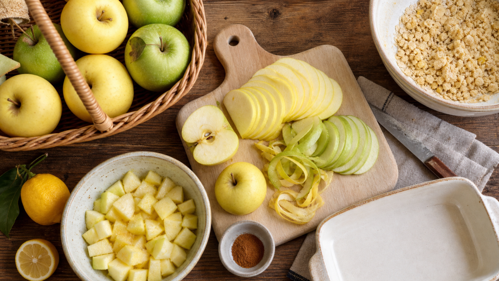 Recette avec des pommes crumble fondant aux pommes