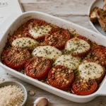 Recette avec tomates rôties au four, sauce ou salade