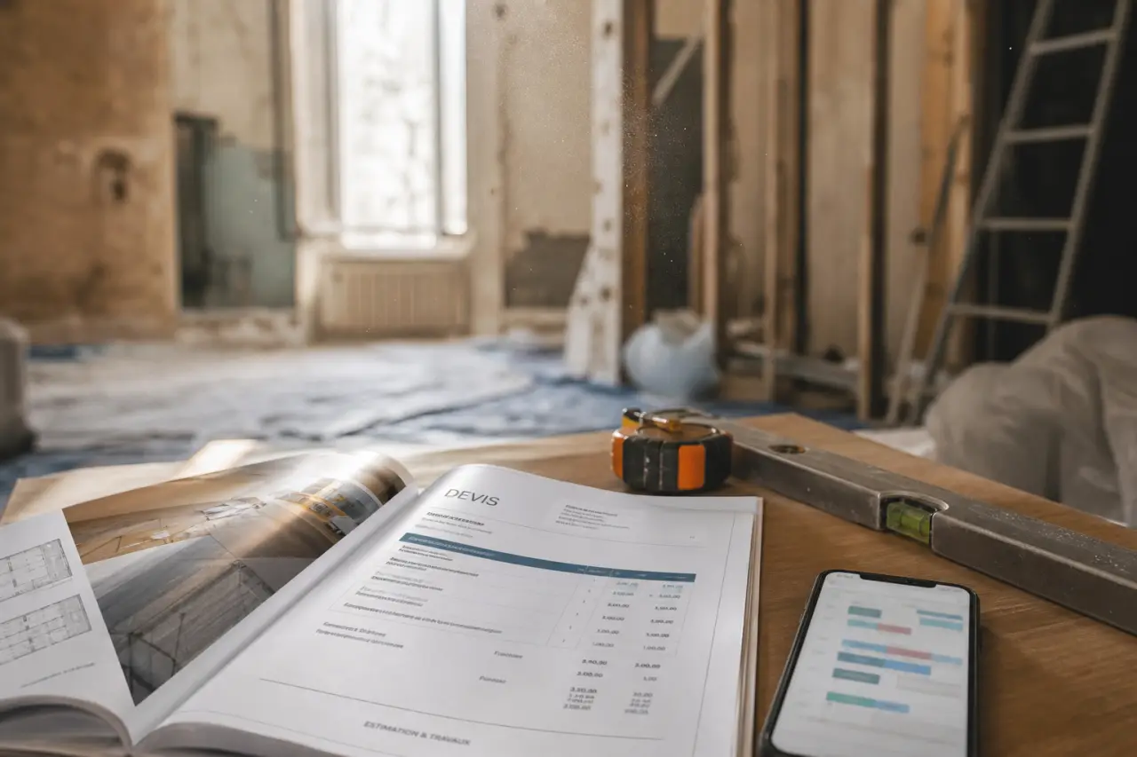 Rénovation valence : devis précis sur chantier, outils et plan