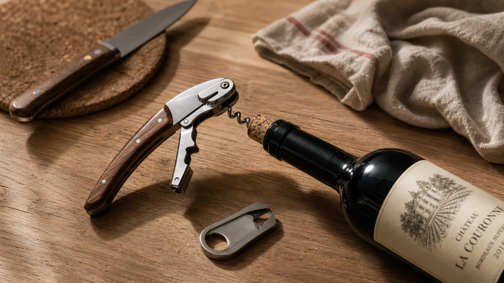 Tir bouchon sommelier : ouverture sans casser le bouchon