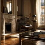 Acheter appartement haussmannien Paris : salon haussmannien, moulures et parquet