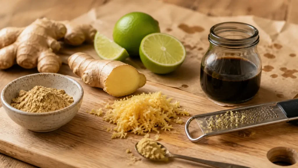 Gingembre en cuisine : frais, poudre ou confit, quel dosage selon vos plats ?