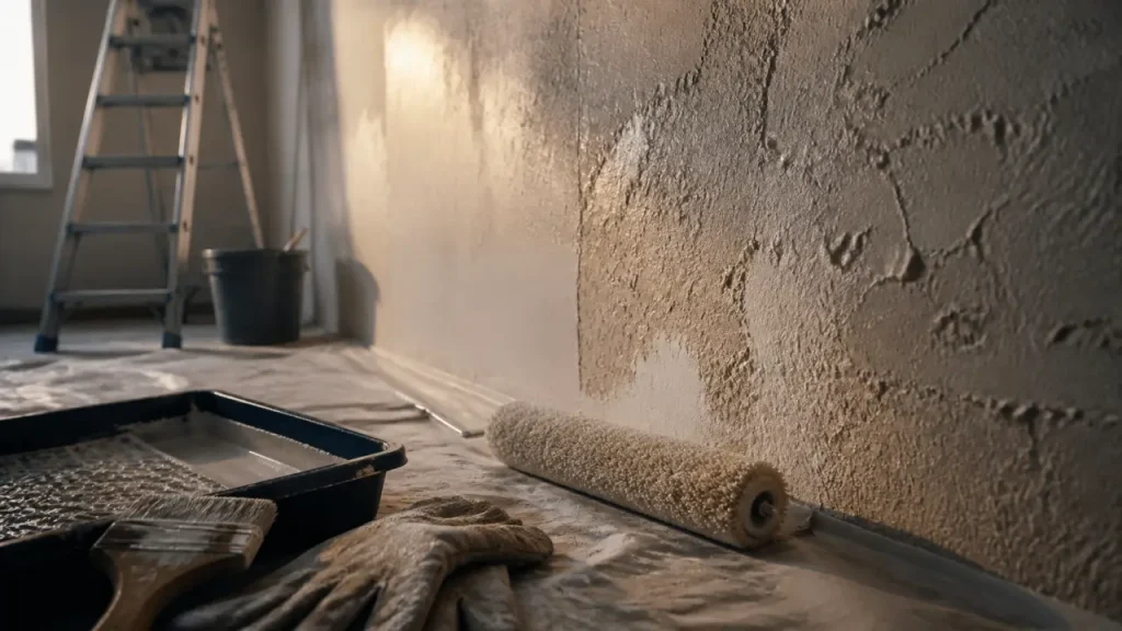 Peinture pour crépi intérieur : la bonne sous-couche selon le relief, l’état du mur et la pièce