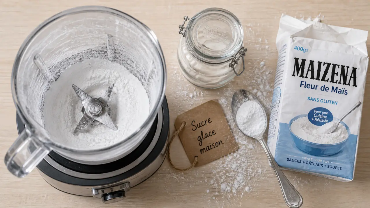 Recette sucre glace maison : poudre fine avec maïzena