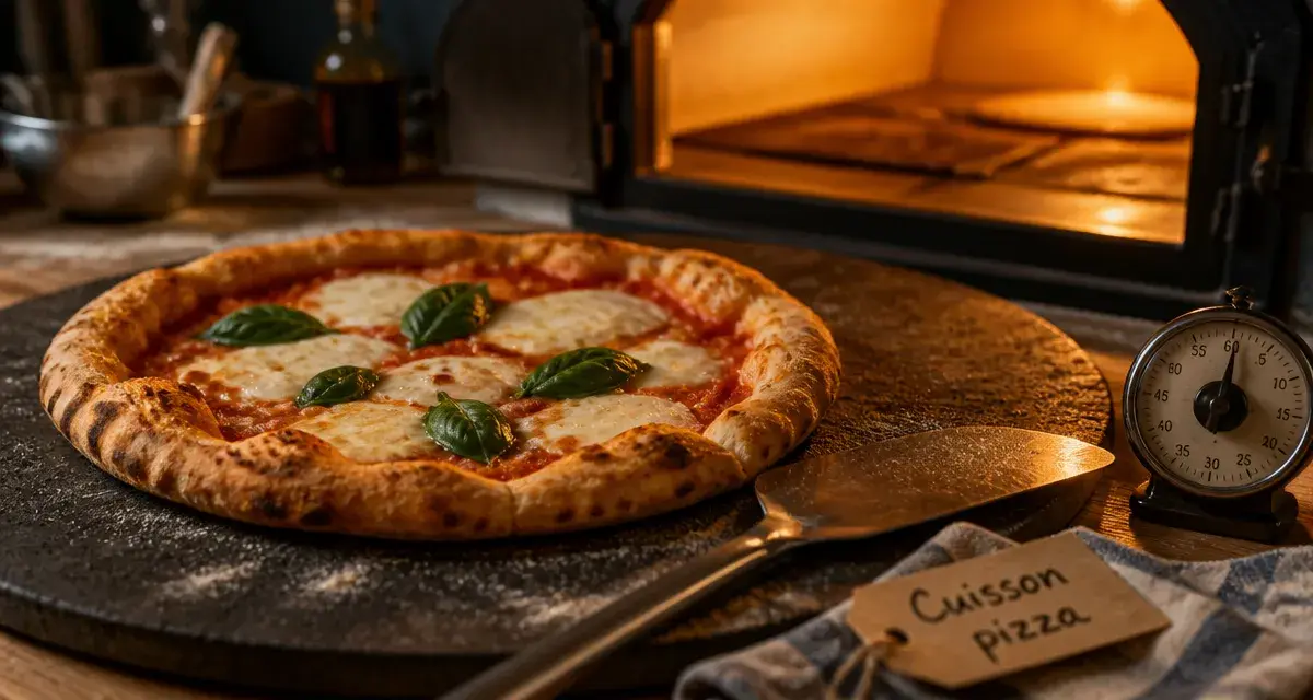 Temps de cuisson pour une pizza : pizza sur pierre réfractaire, température idéale du four