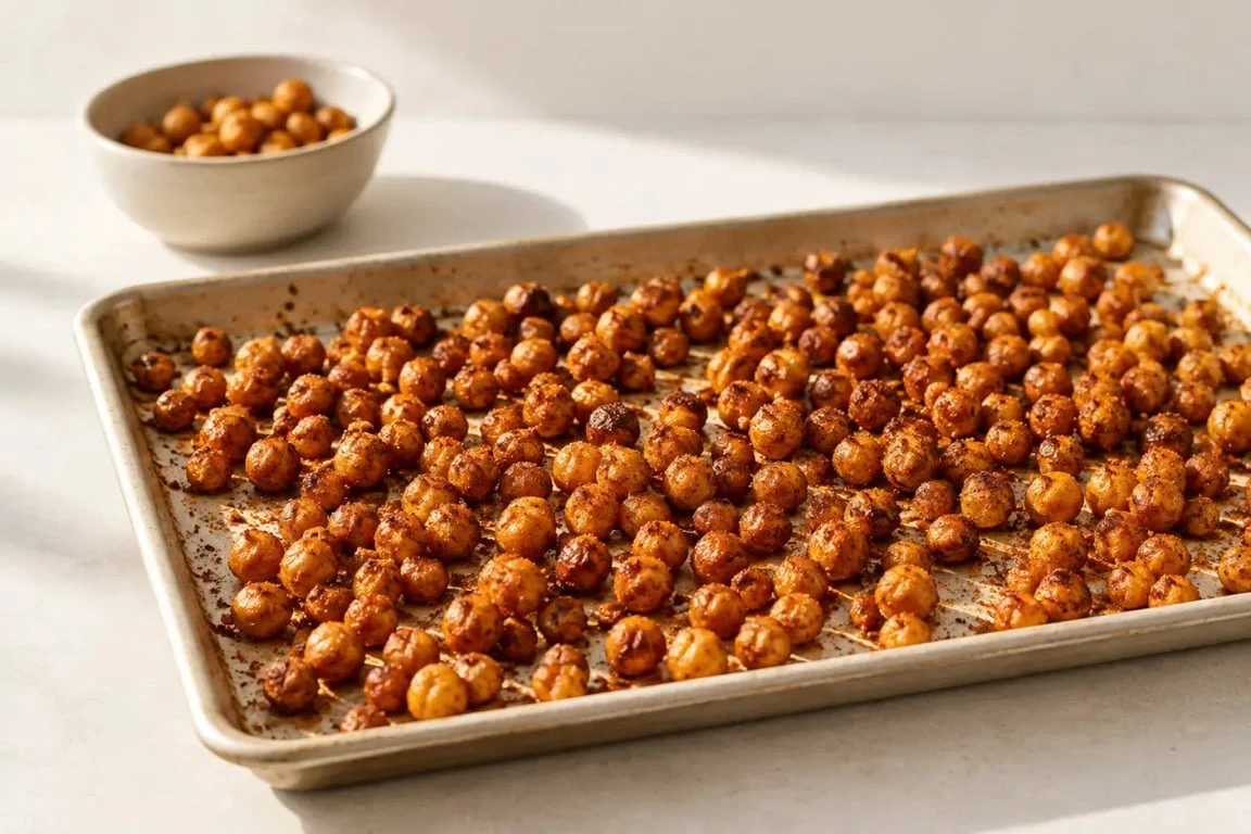 Préparation pois chiche : pois chiches rôtis croustillants au cumin et au paprika