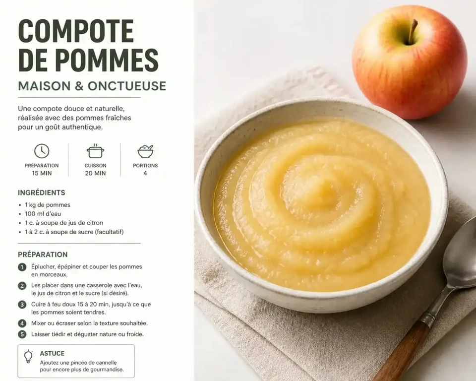 Compote de pommes maison au Cookeo dans un bol