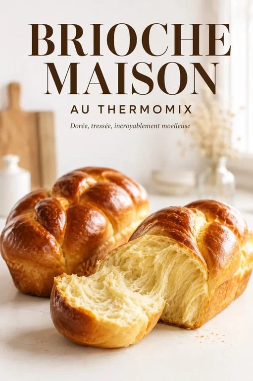 Recette Thermomix brioche tressée moelleuse à mie filante