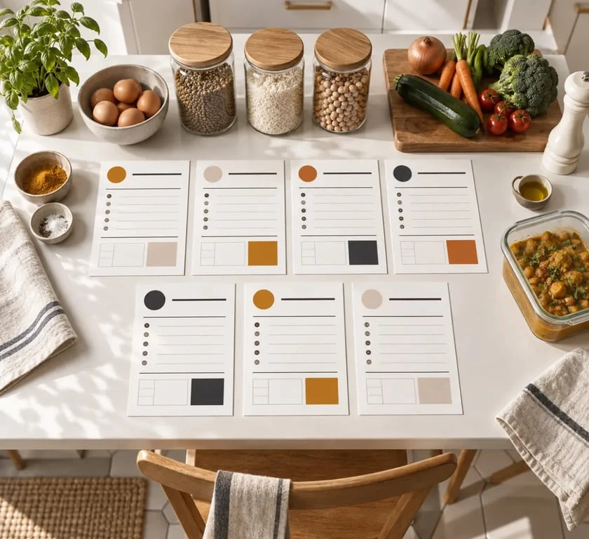 Menu semaine 1 personne organisé avec repas variés et portions préparées