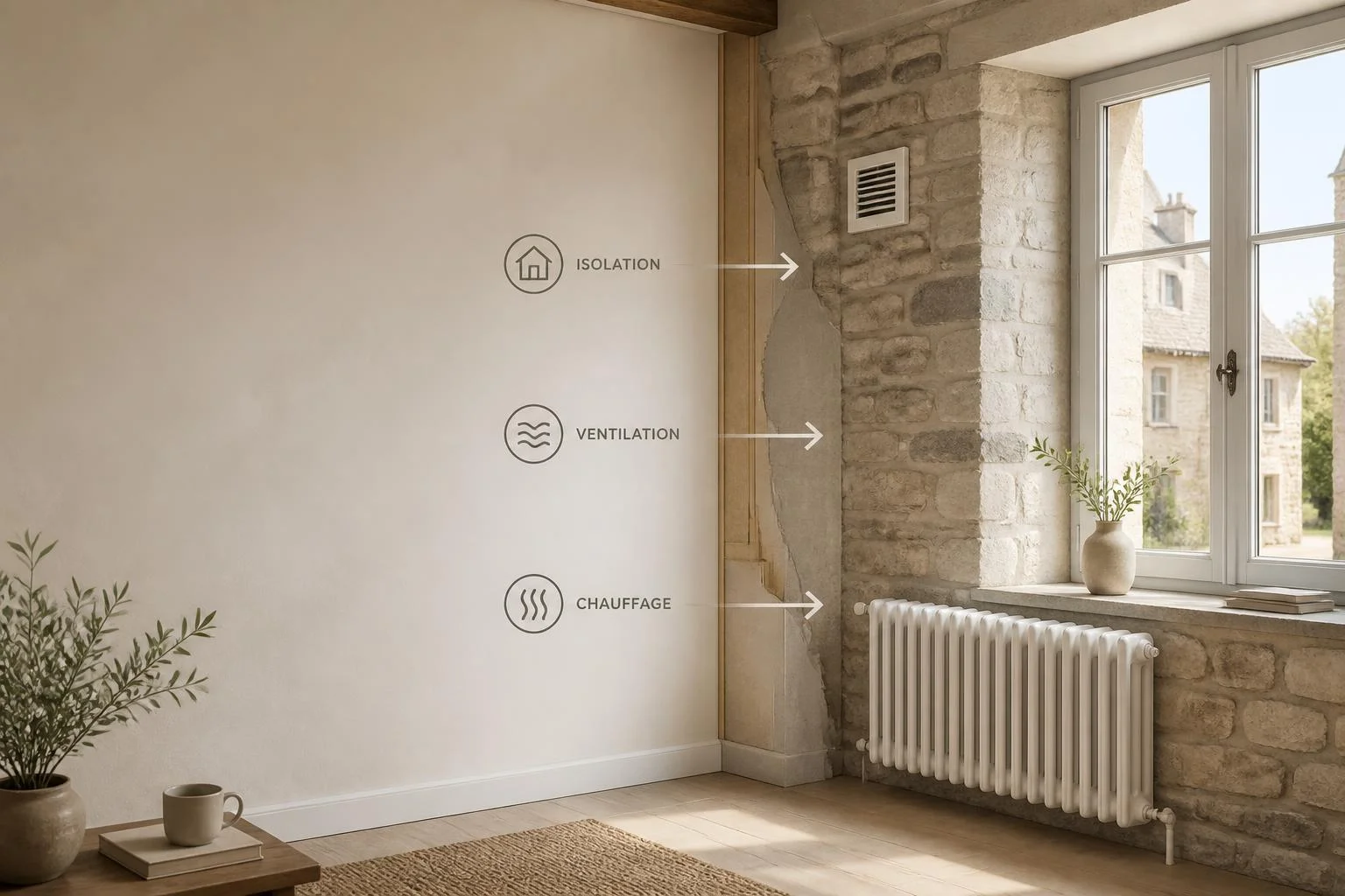 Isolation, ventilation et chauffage : l’ordre clé
