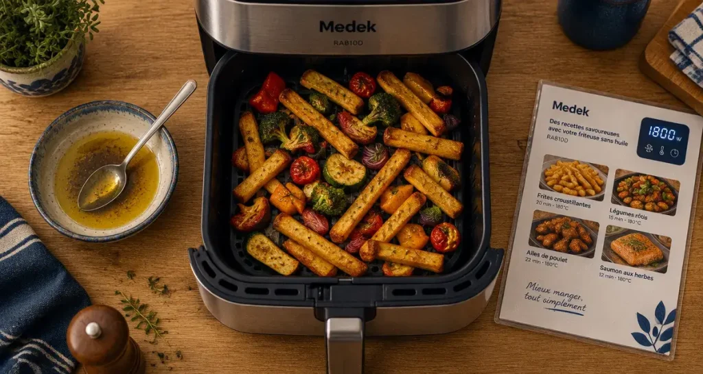 Le Medek RA810D mise sur 8 litres, avec une seule zone de cuisson
