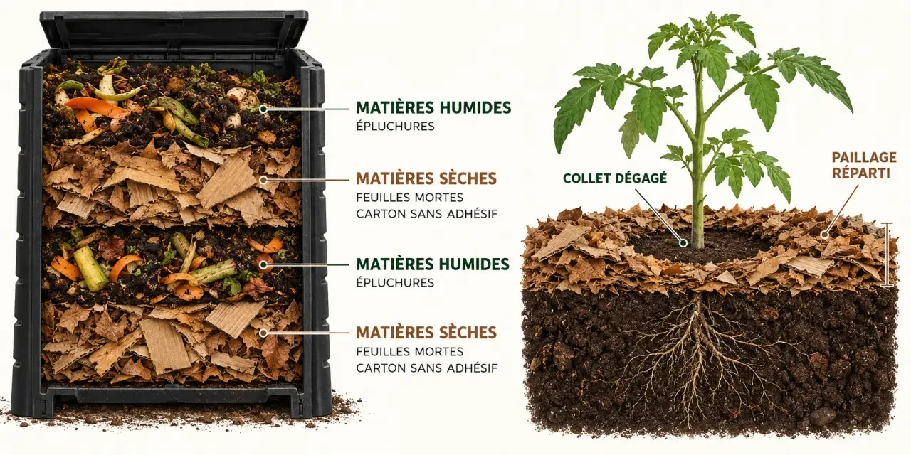 Astuces jardinage pour réussir le compost et le paillage naturel