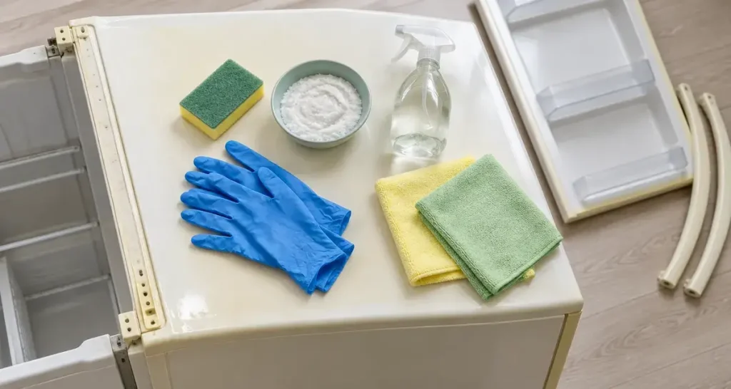 Frigo jauni : l’eau de Javel risque de fragiliser le plastique