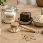 Produit naturel nettoyage : kit zéro déchet (vinaigre, bicarbonate, savons)